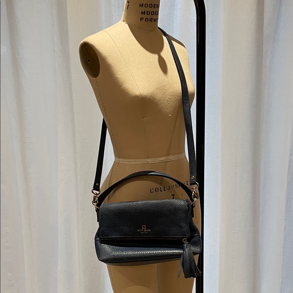 Kate Spade Blue Crossbody Bag with Tassel